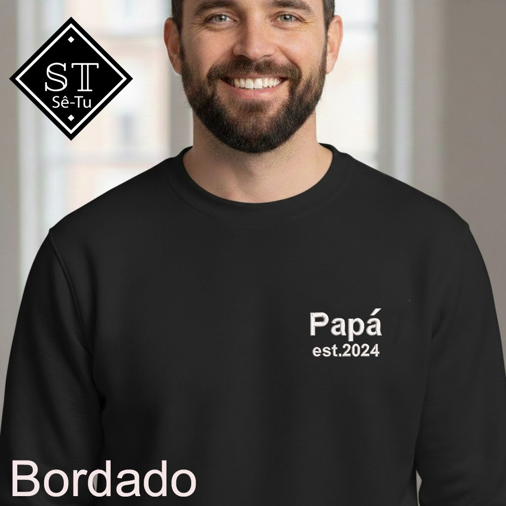 Sweatshirt Bordada Papá desde (Ano)